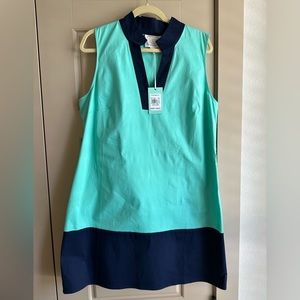 Sail to Sable Mint and Navy dress